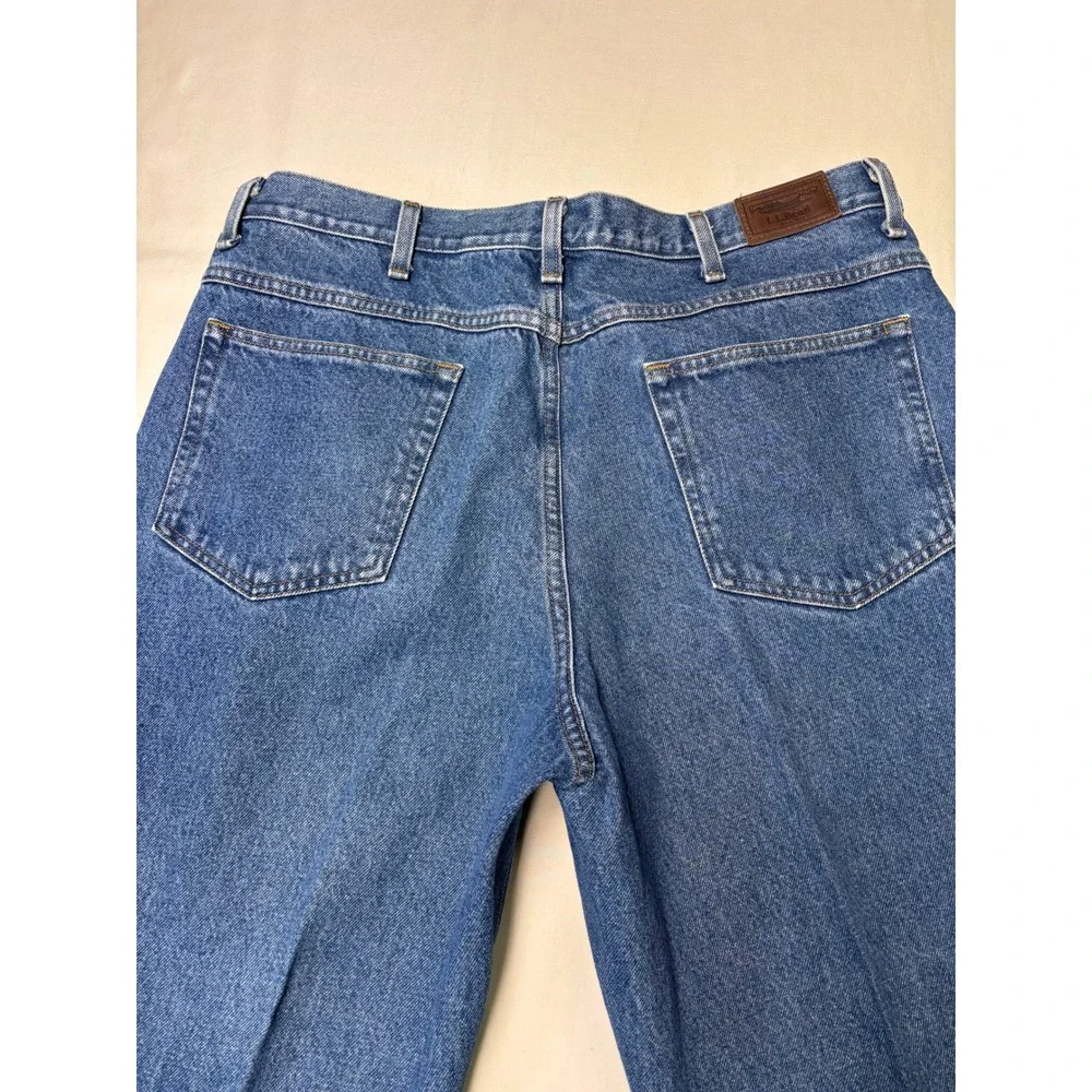 Lot of 2 LL Bean Natural Fit Mens Jeans  38x29 Denim Straight Leg 100% Cotton - Picture 10 of 15